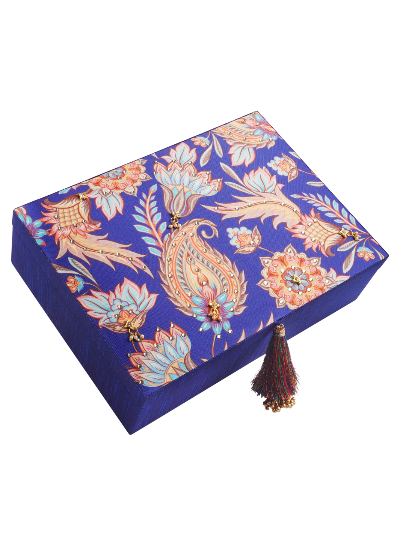 Safawi Dates with Paisley Silk Box (64 Pcs)