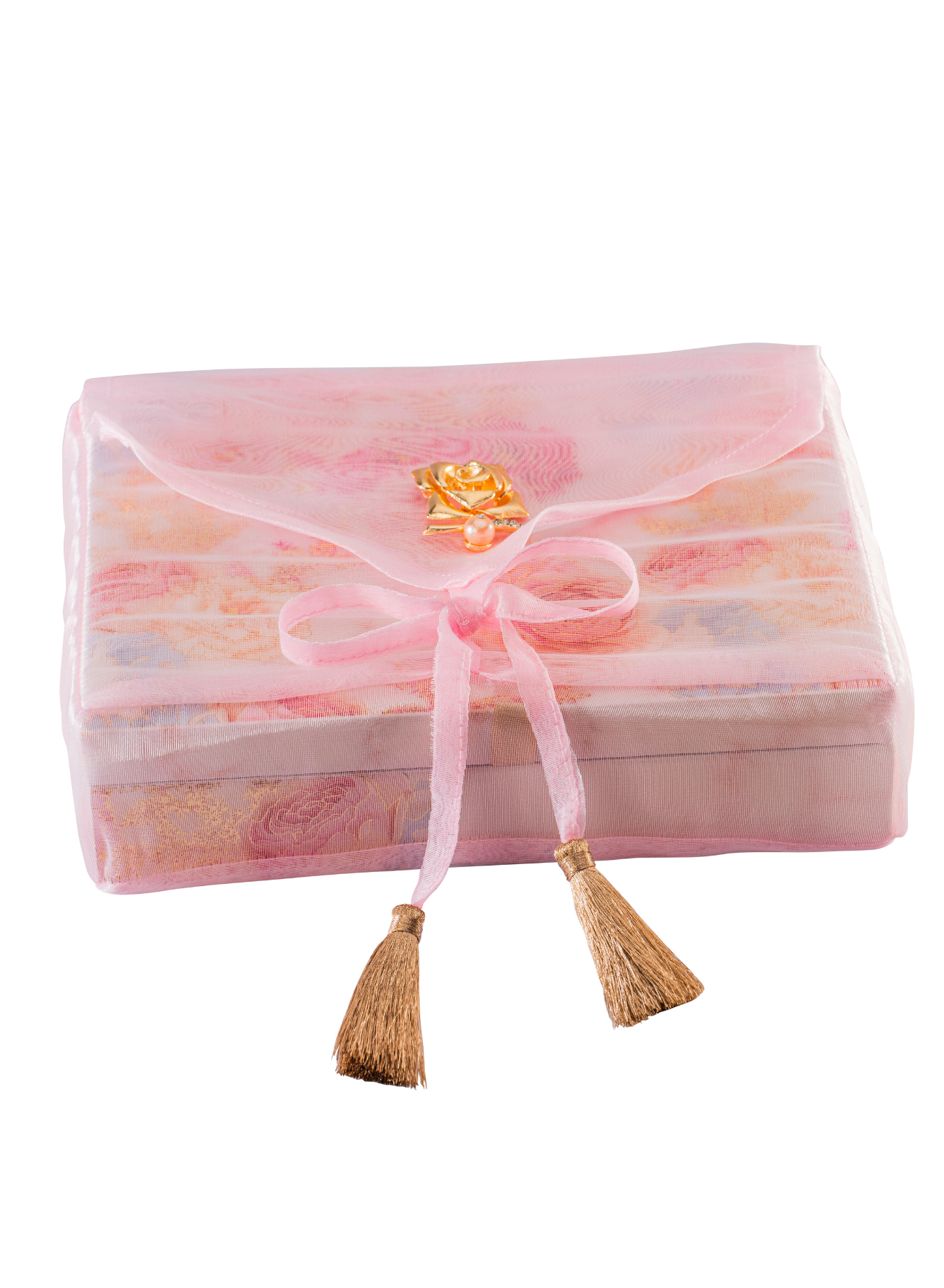 Khidri Dates with Rose Box with Pink Tissue Cover (32 Pcs)