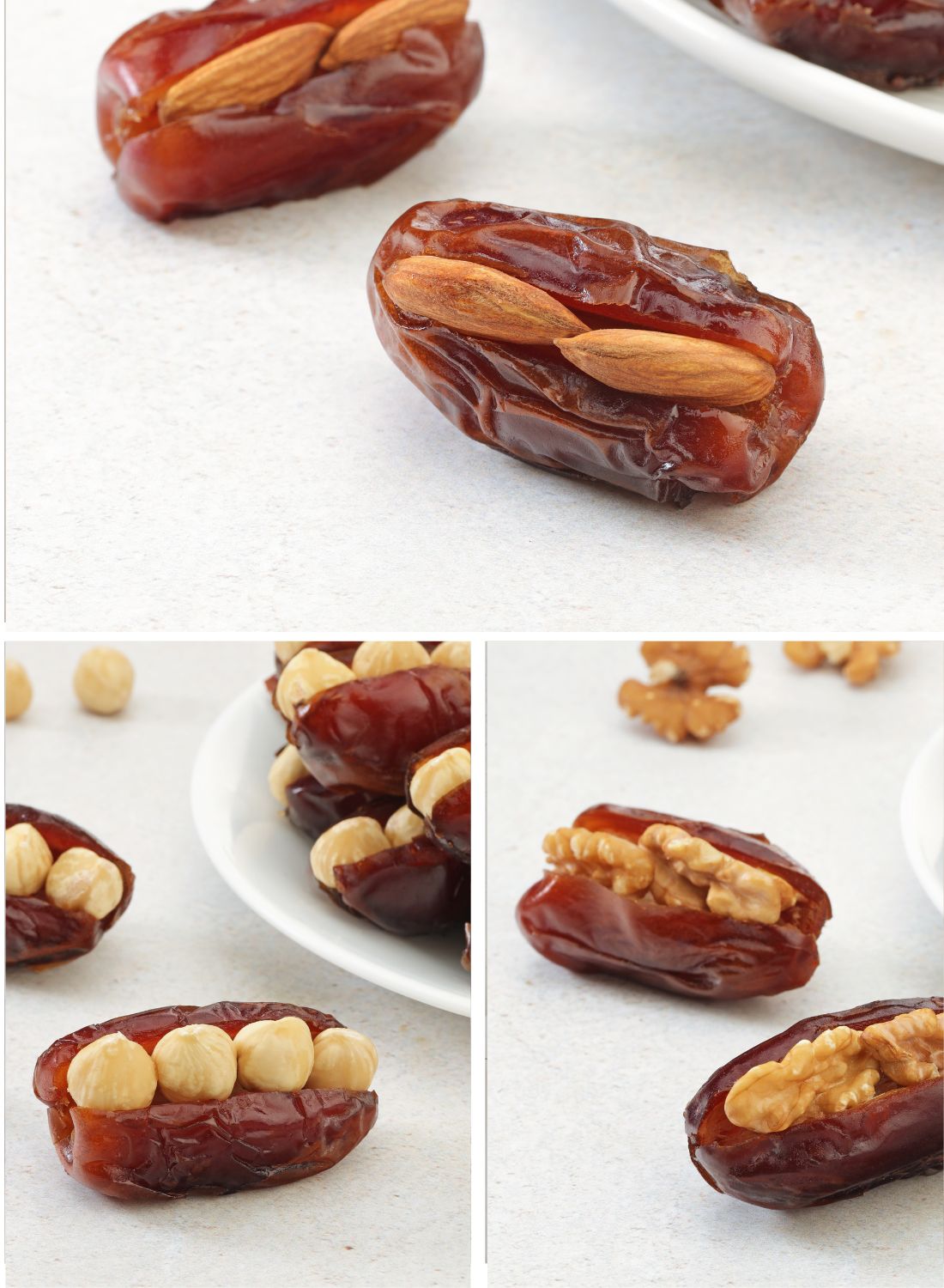 Khidri Dates with Almonds, Hazel Nuts, Walnuts