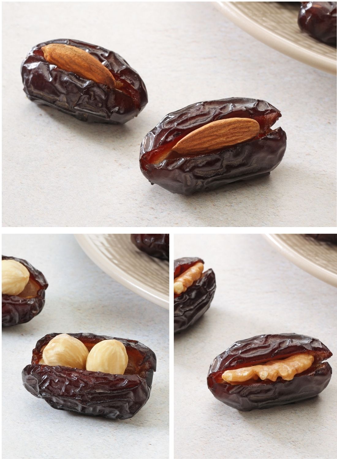 Safawi Dates with Almonds, Hazel Nuts, Walnuts