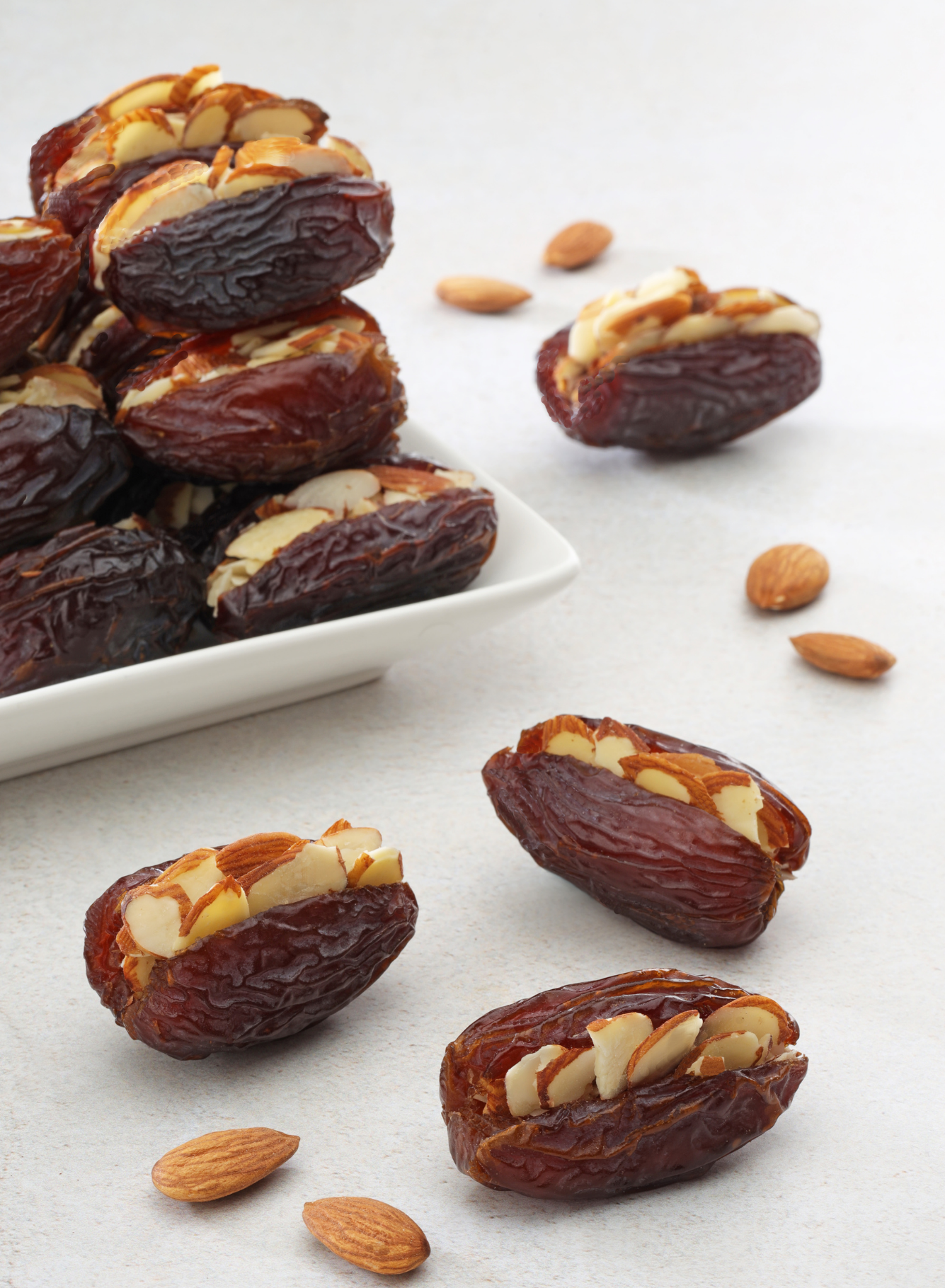 Medjoul Dates with Flaked Nuts Stuffing
