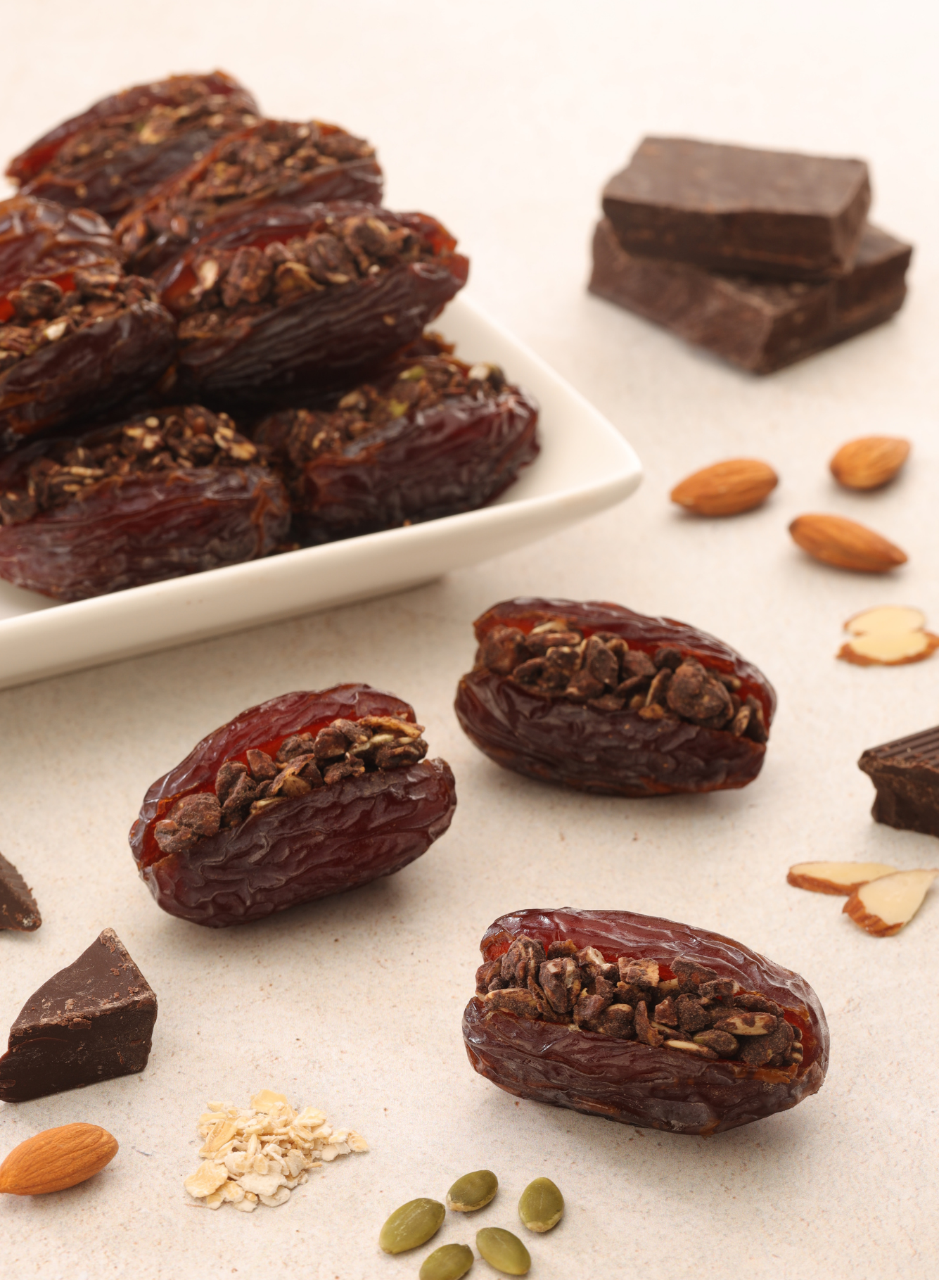 Medjoul Dates with Chocolate Crunch