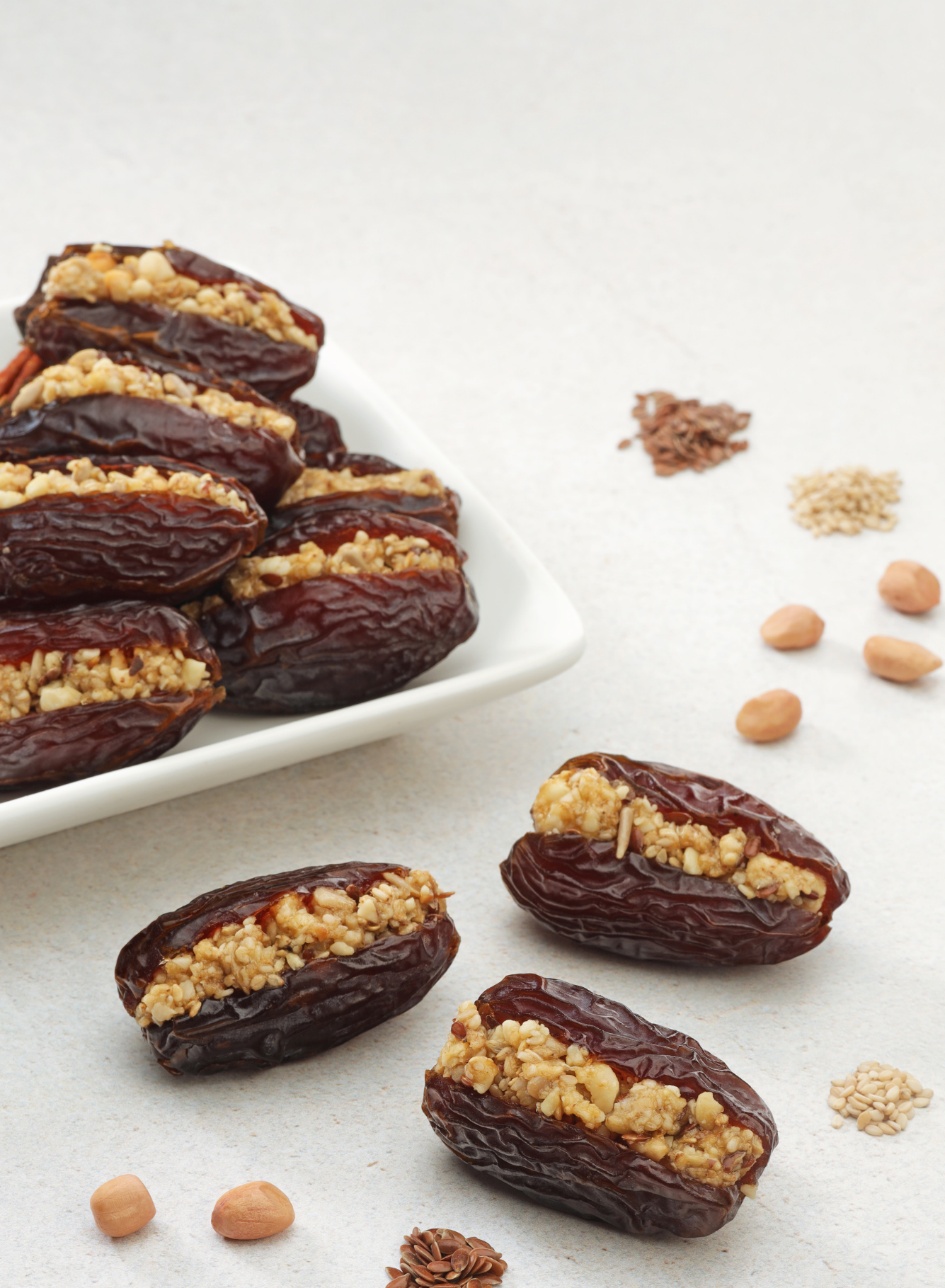 Medjoul Dates with Sesame Crunch.